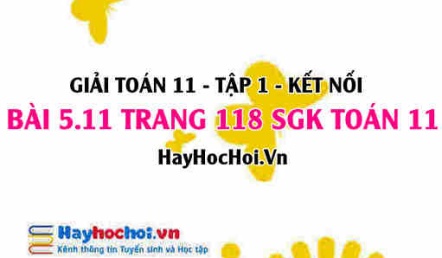 Giải bài 5.11 trang 118 Toán 11 tập 1 SGK Kết nối tri thức